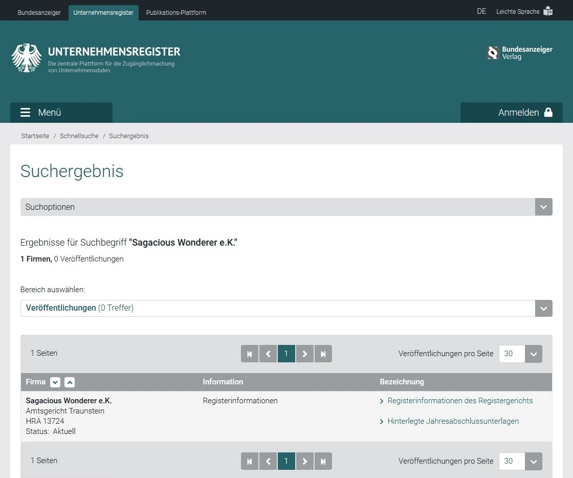 verifica dell'iscrizione nel registro delle imprese